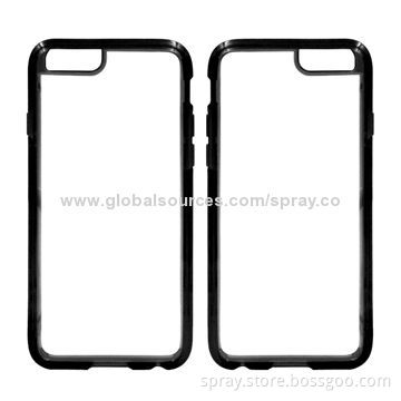 Dual-injection Cases for iPhone 6 with Crystal Clear Anti-scratch PC Back Plate and TPU BumperNew